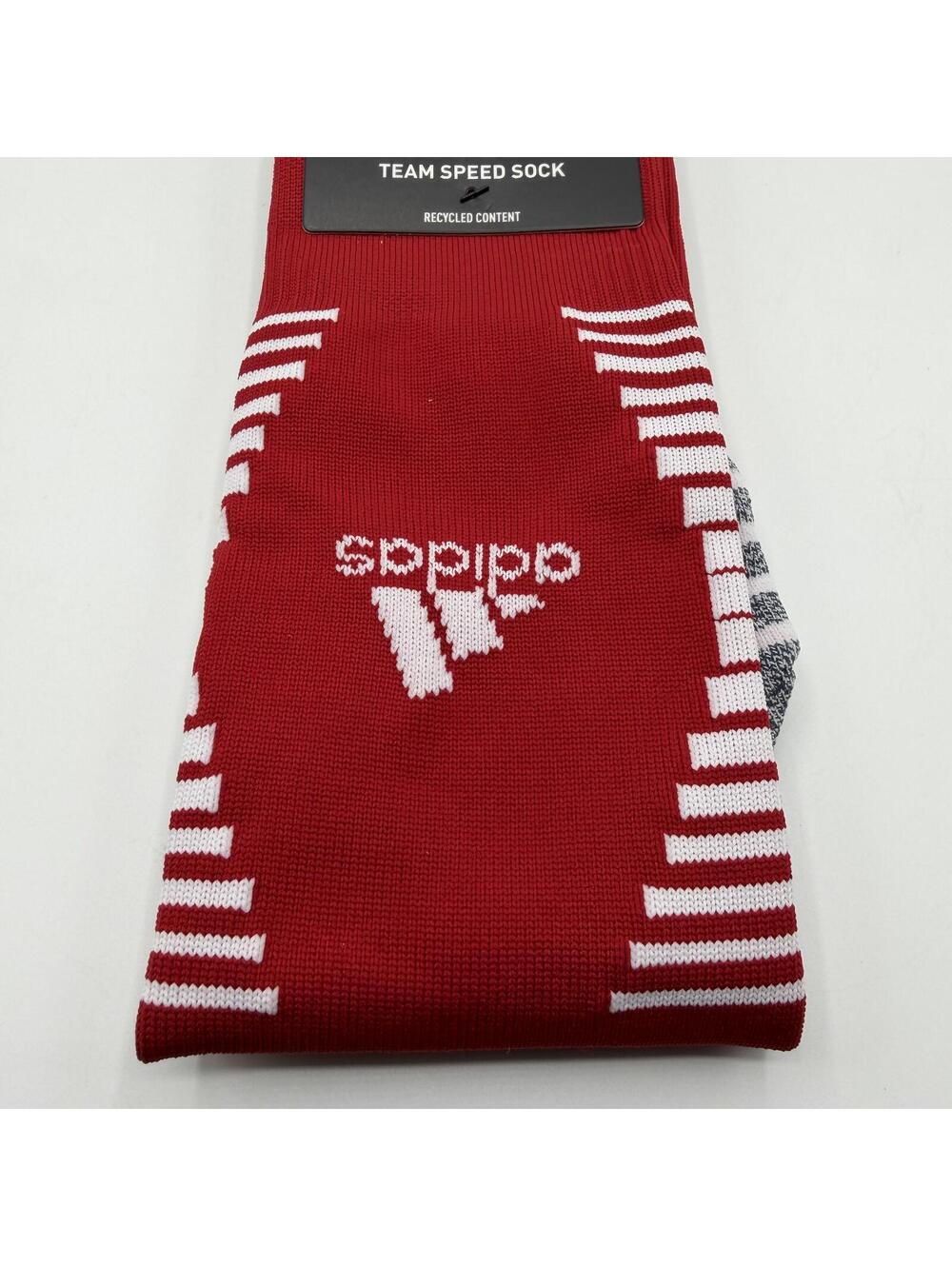adidas Soccer Team Speed Sock Over The Calf Red Size Large L - Picture 5 of 6